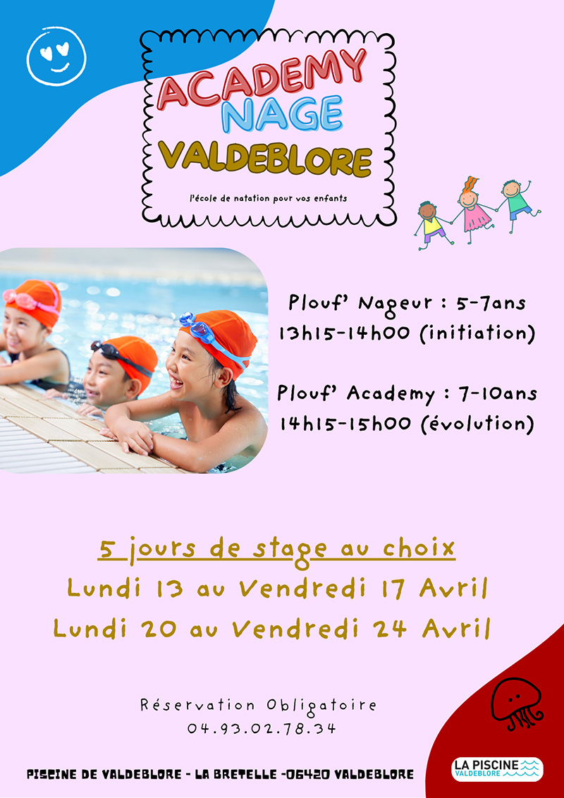 stage natation vdb avril