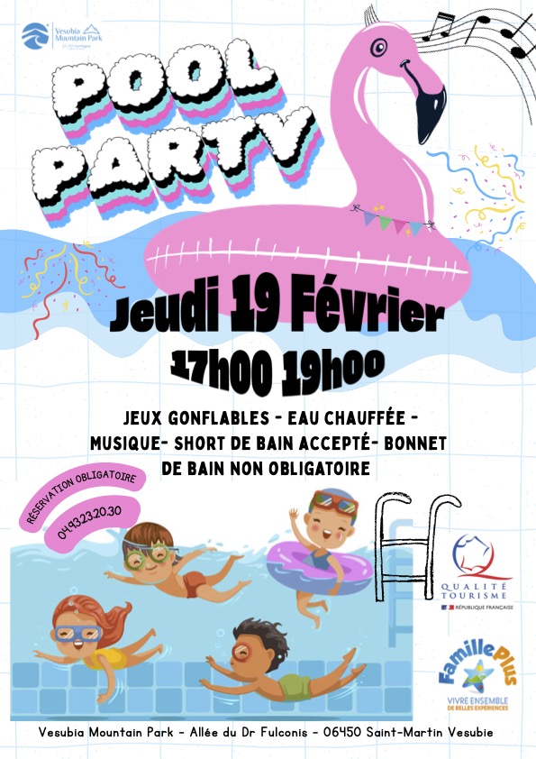 AFFCIHE POOL PARTY vacances février
