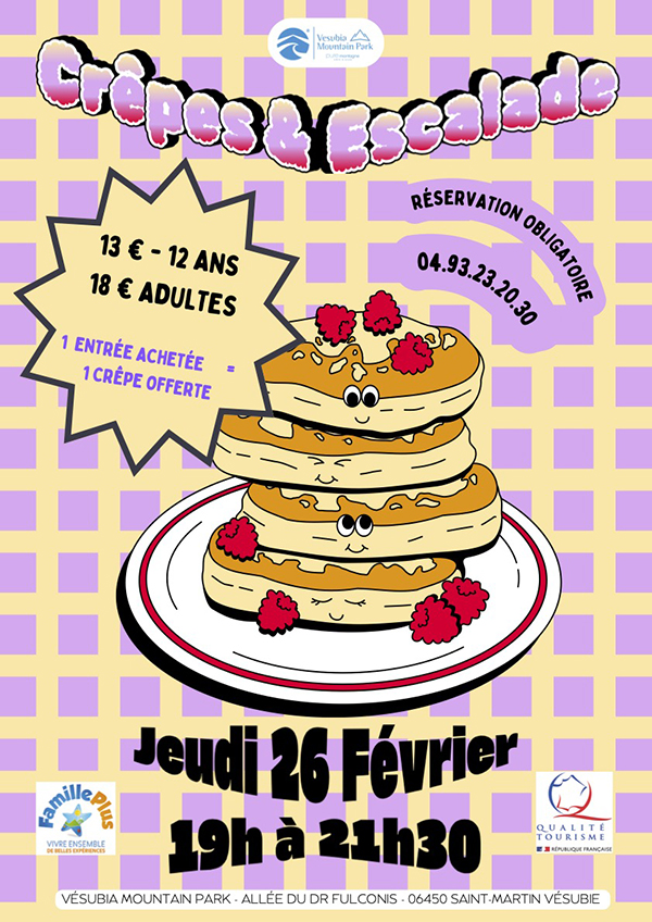 AFFICHE SOIREE ESCALADE vacances de février